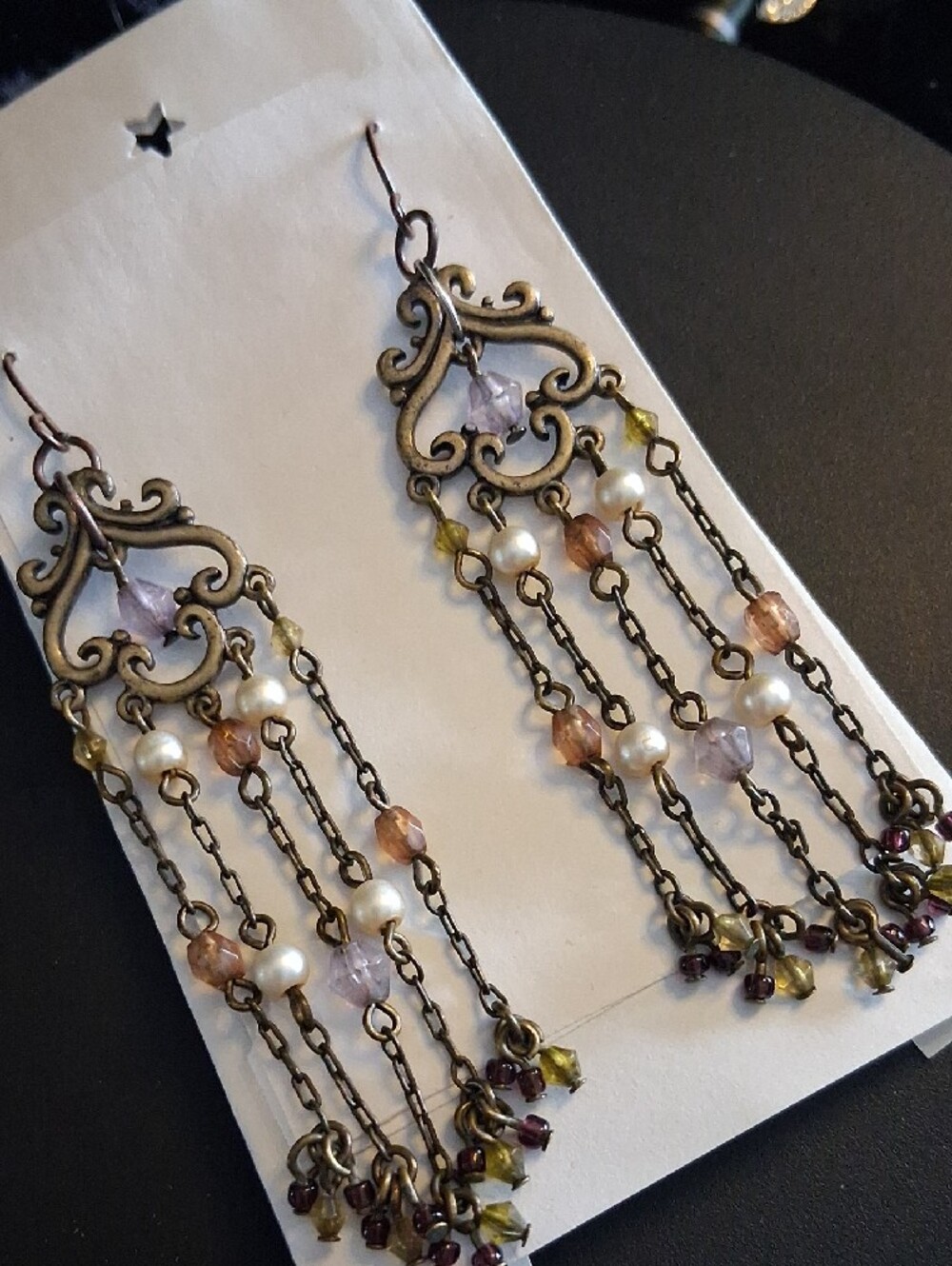Delicate Multi-Color Beaded Necklace with Matching Earrings
